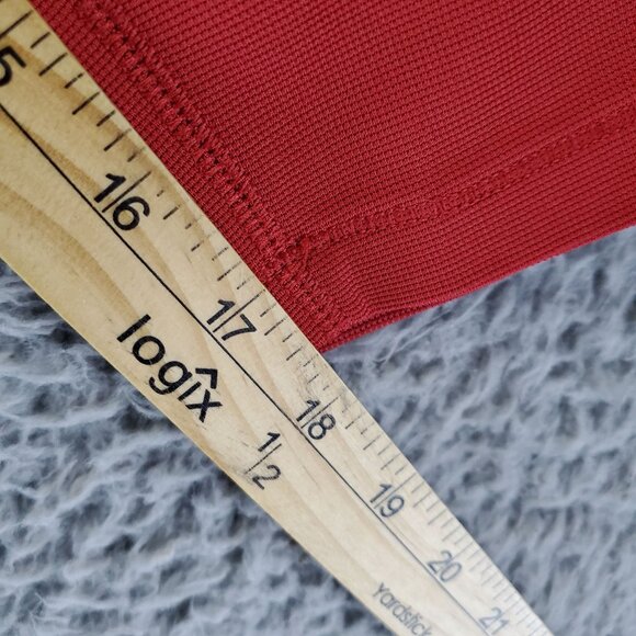 GAP Top Womens Large Red Athletic Fit Lightweight Nylon Long Sleeve Hoodie - Picture 7 of 9